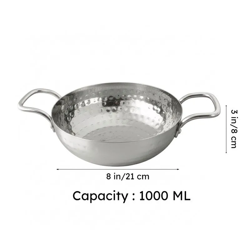 Vintage Hammered Kadhai - 1000 mL / 7 Inches media 6
