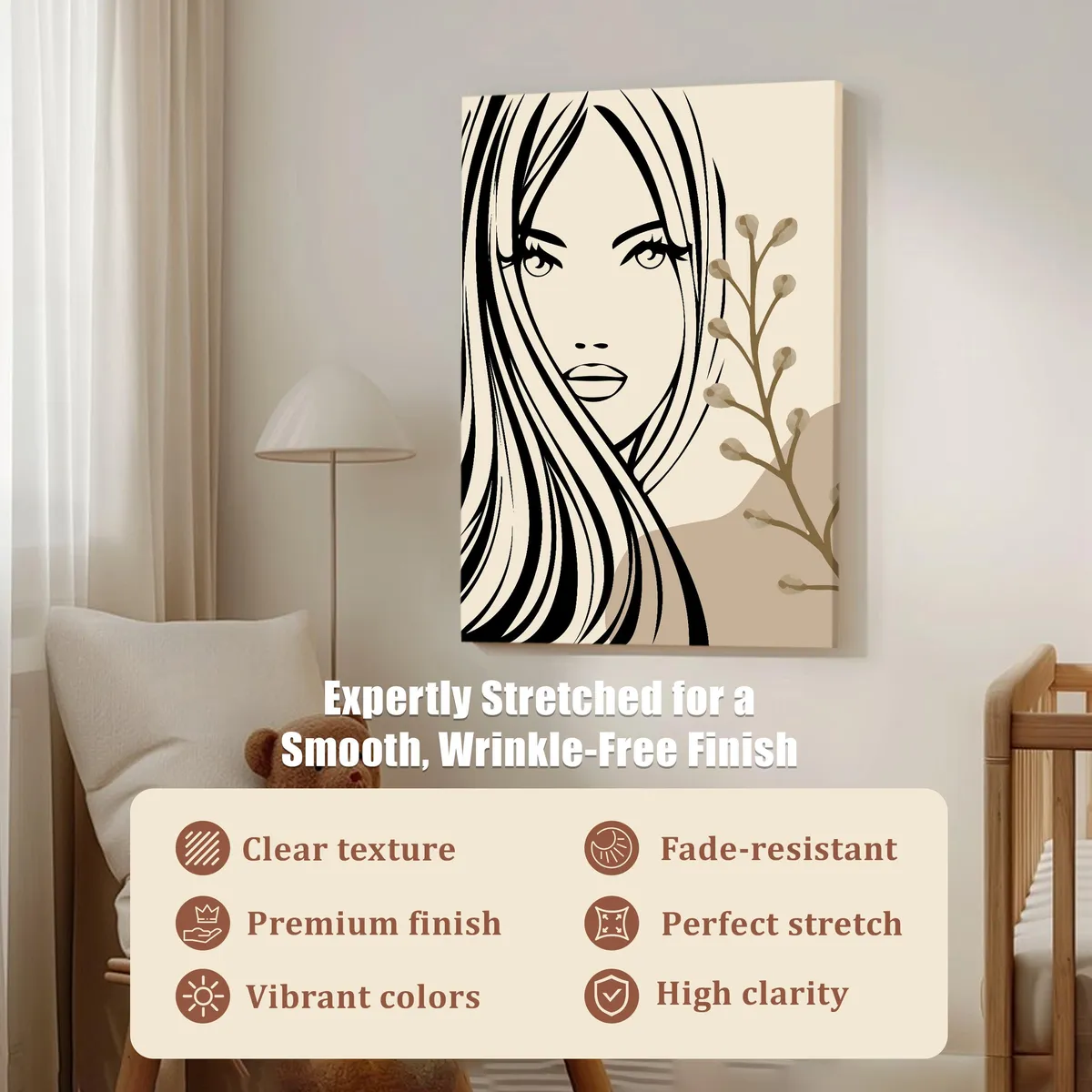 Modern Feminine Silhouette Wall Art & Painting media 5