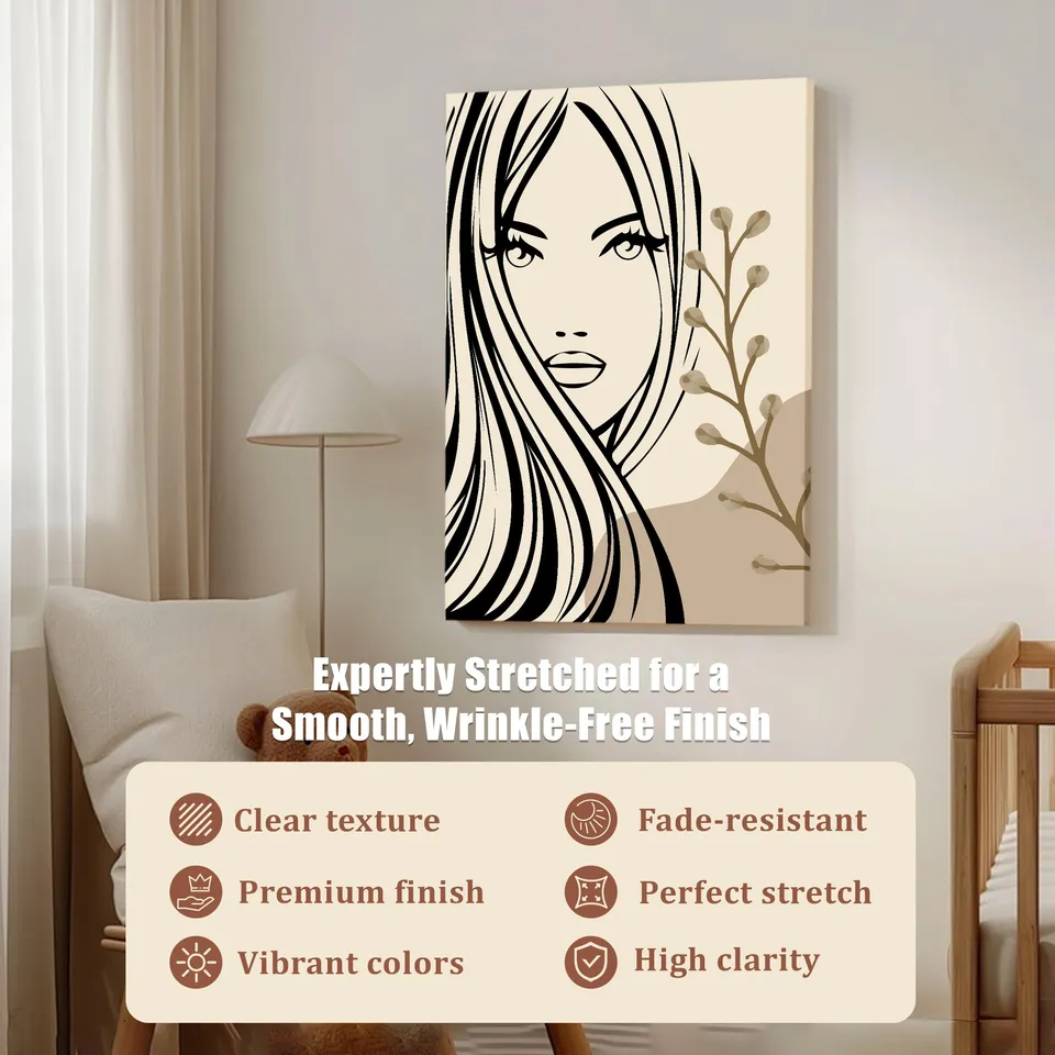 Modern Feminine Silhouette Wall Art & Painting media 5