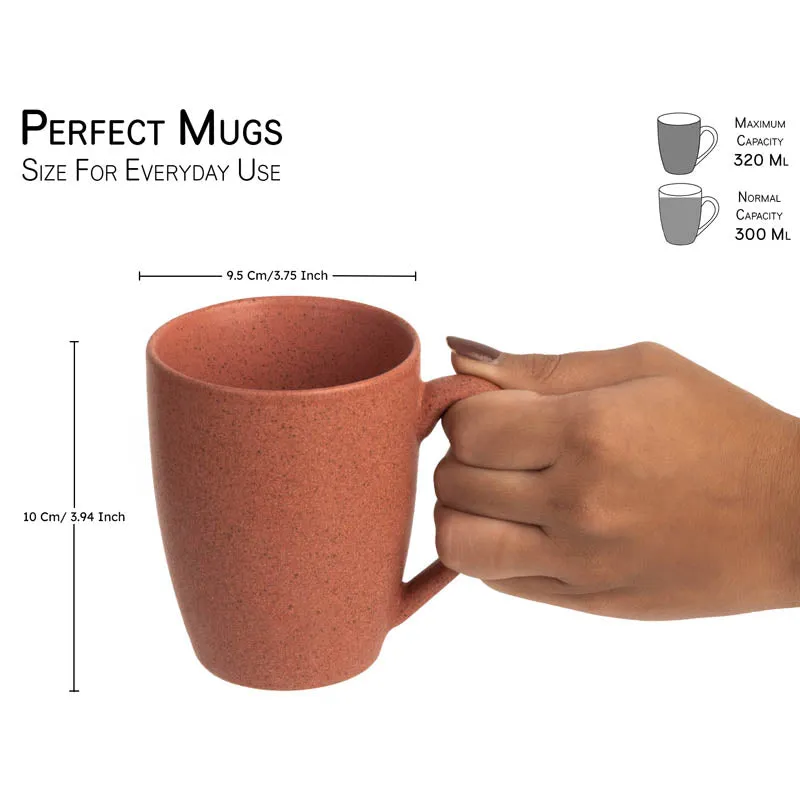 Sip & Style Ceramic Coffee Mug (Pastel Red) - 300 mL media 3