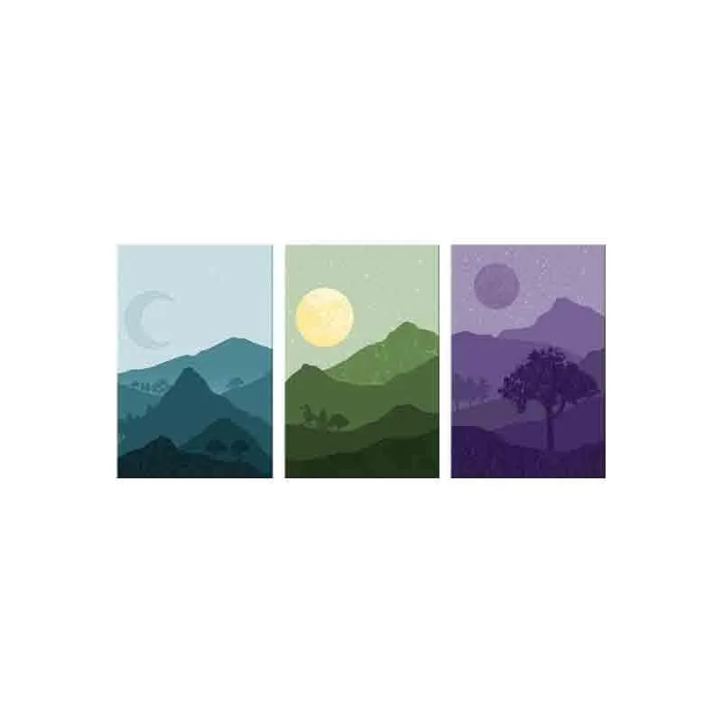 Seclusion Poly Canvas Wall Art - Three Piece Set media 5