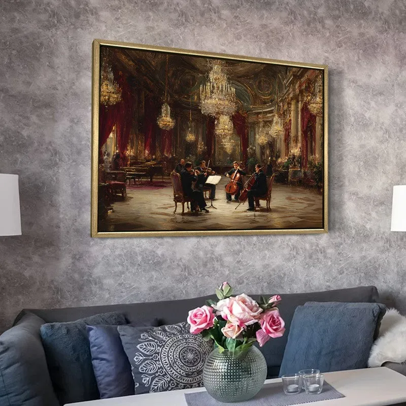 Majestic Quartet Canvas Wall Painting With Frame media 6