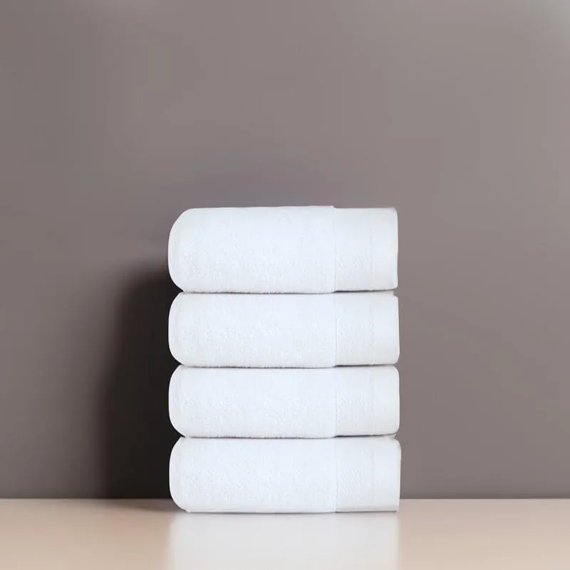 Micro Cotton Soft Serenity Solid Face Towel (White) - Set Of Four media 1