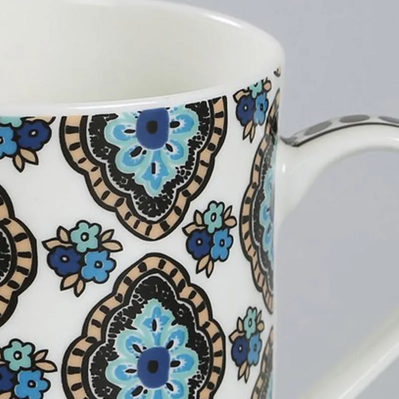India Circus Sketch Pattern Tea Cups (220 mL Each) - Set Of Six media 6