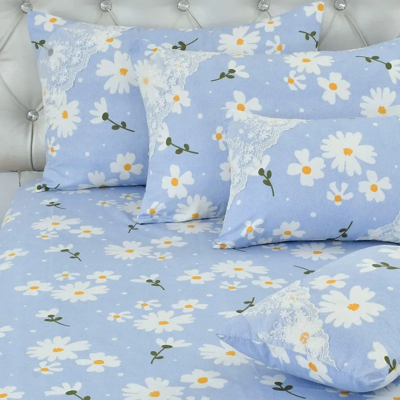 Orchid Dream Bedding Set (Blue) - Five Piece Set media 3
