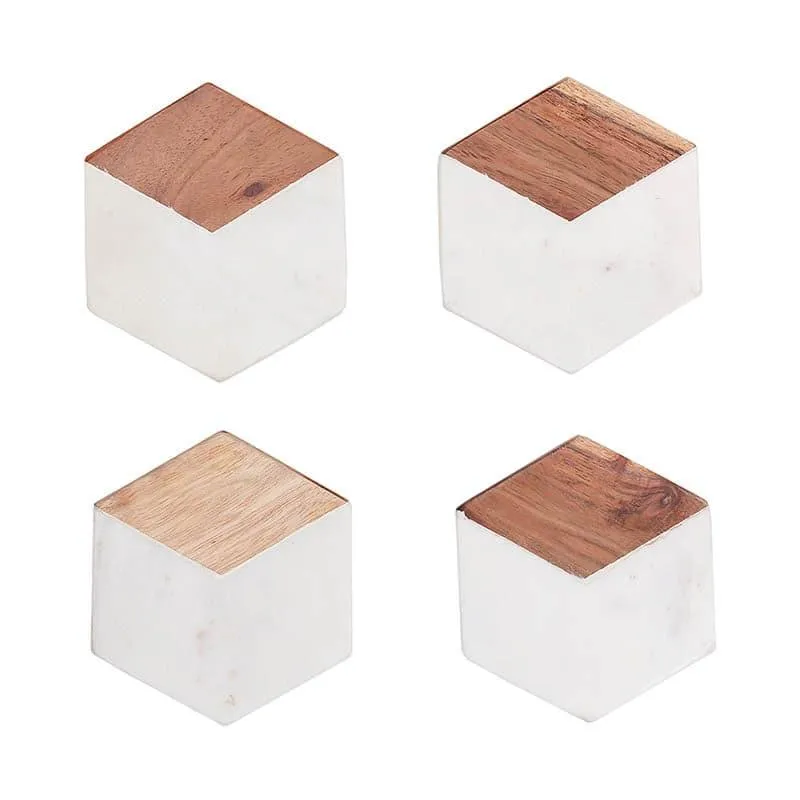 Vallam Coaster - Natural And Wooden - Set Of Four media 4
