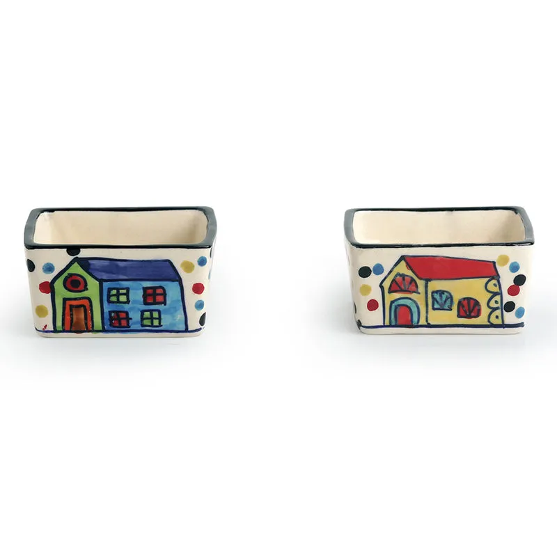 Sweet Home Handpainted Dip Bowl (80 ML) - Set Of Two media 4