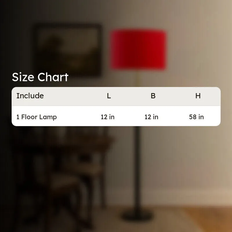 Nordic Glow Wooden Floor Lamp - Red media 9