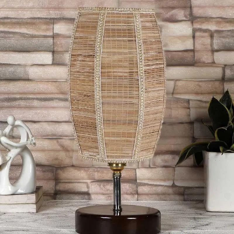 Mogo Bamboo Table Lamp - Beige,Brown media 3