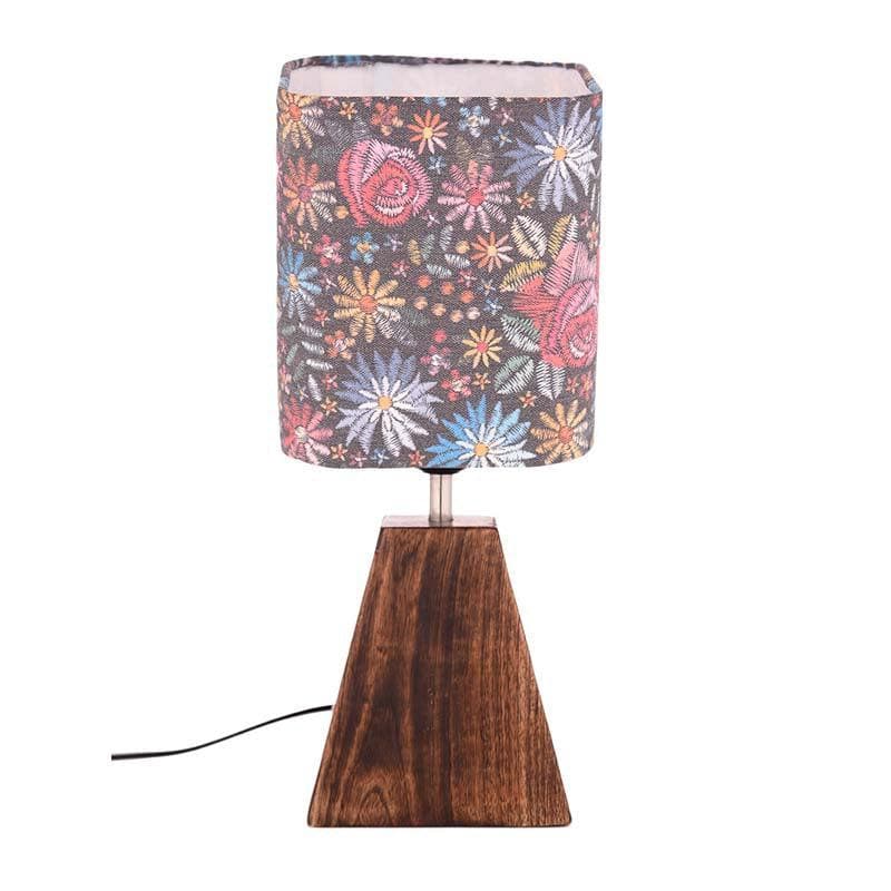 Psychedelic Trance Fabric Table Lamp - Multicolor media 3