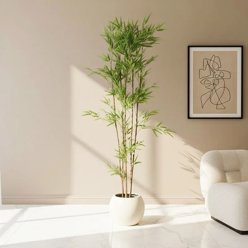 Faux Single Bamboo Plant Without Pot (6.56 ft) - Set Of Six media 1