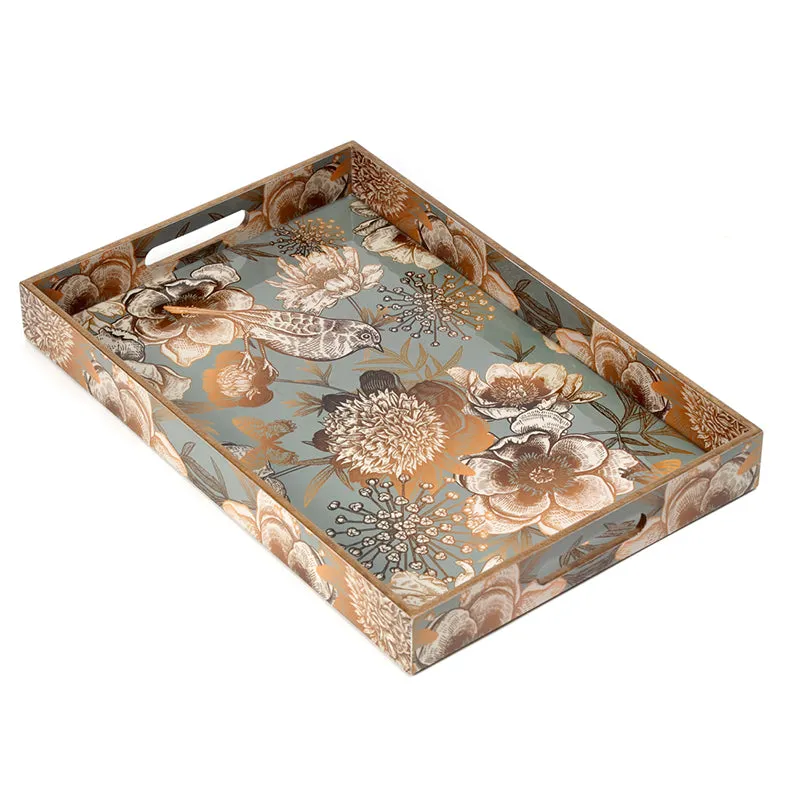 Golden Fleur Enamel Coated Serving Tray media 4