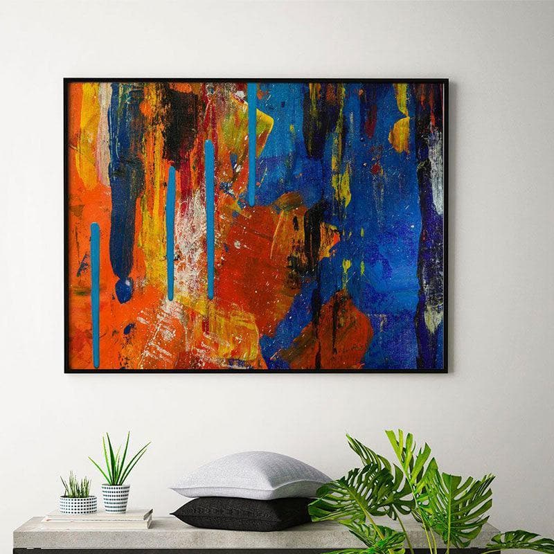 Deep-Colored Art Canvas Painting - Black Frame