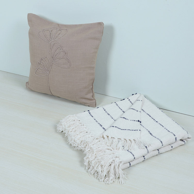 Moxo Floral Woven Cushion & Throw media 3