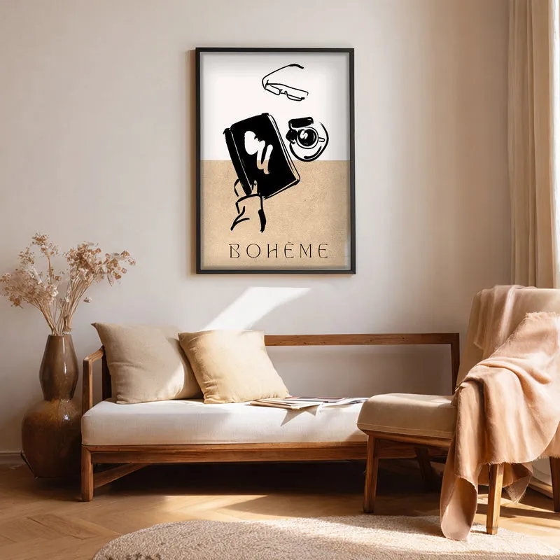 Boheme Ritual Canvas Wall Painting With Black Frame media 1