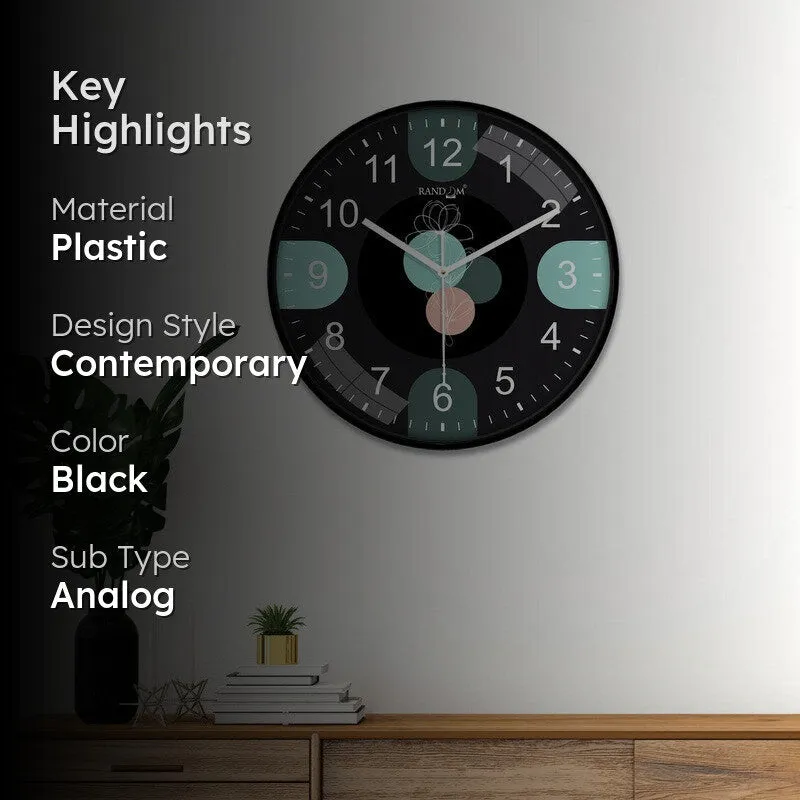 Mystic Round Analog Wall Clock - Black media 2