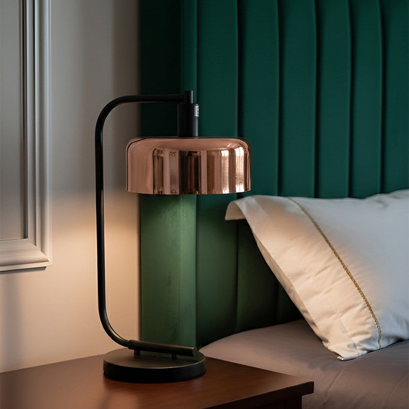 AarviDecor Trenton Accent Metal Table Lamp - Copper