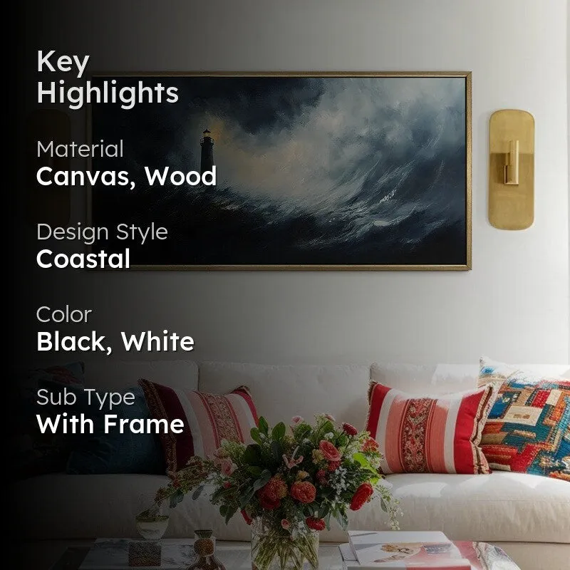 Wavebound Canvas Wall Painting With Frame media 2