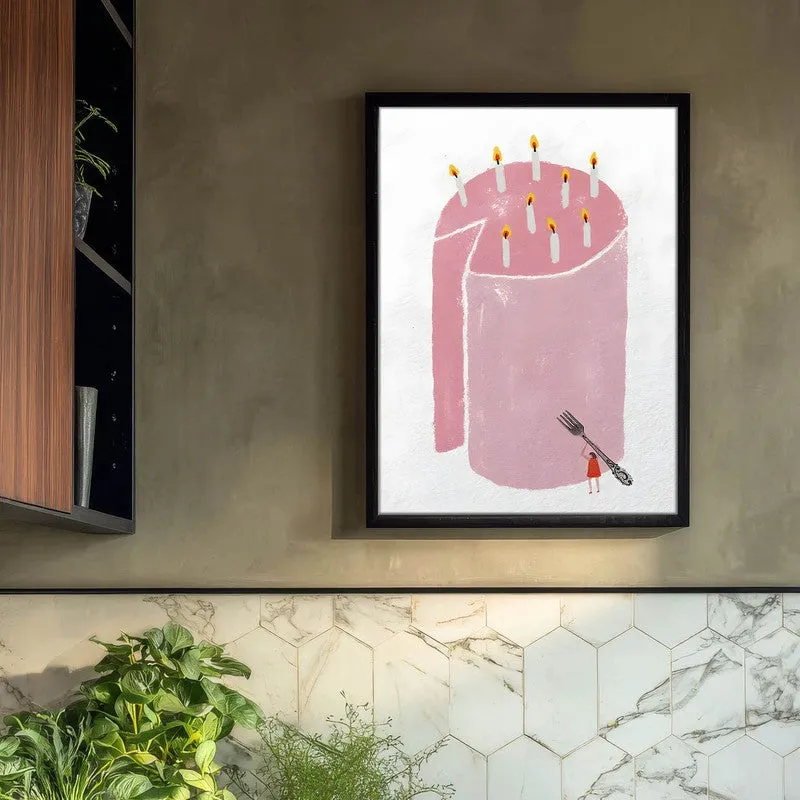 Sweet Slice Archival Canvas Wall Art - Black media 3