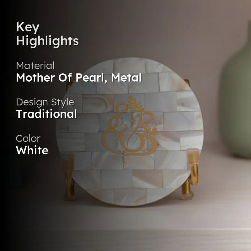 Ganesha Mother Of Pearl Religious Accent media 2