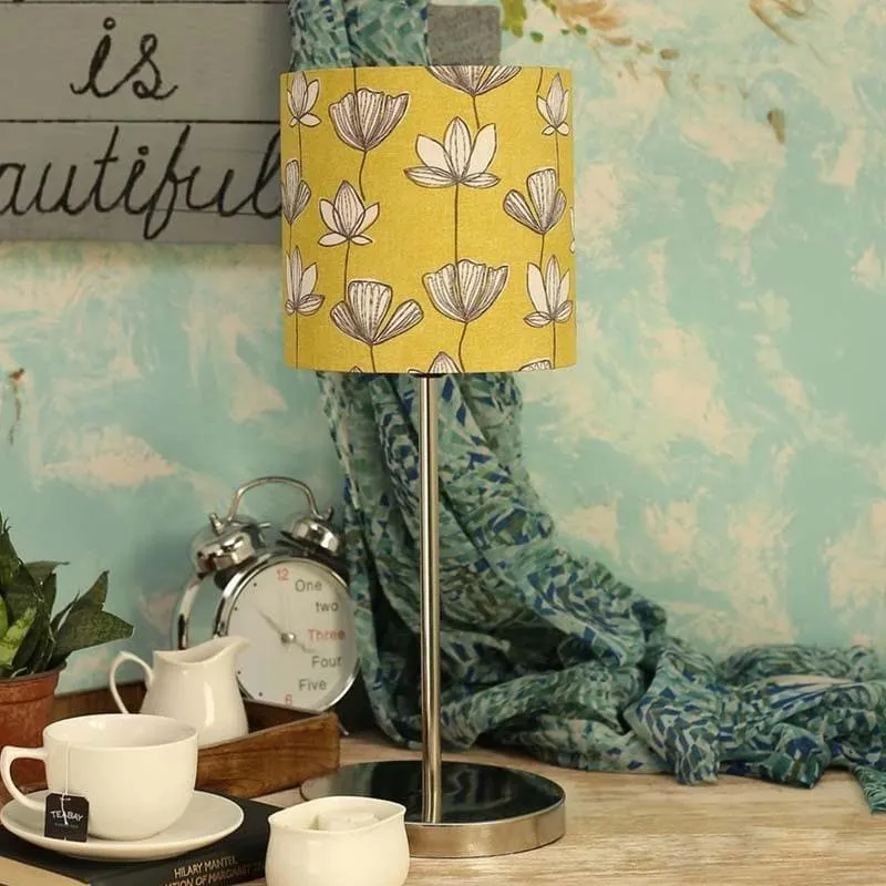 Mustard Muse Fabric Table Lamp - Yellow,White media 3