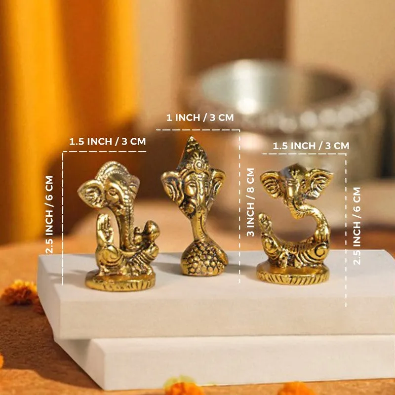 Serene Ganesh Idols & Sets - Set Of Three media 7