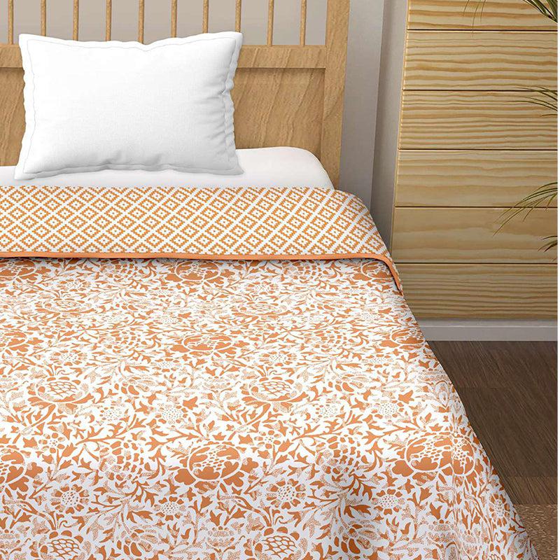 Dyuti Reversible Cotton Dohar (Orange)  - 180 GSM media 3