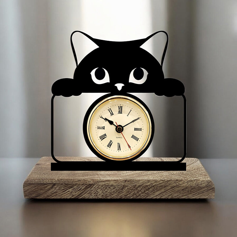 Hide N Kitty Analog Table Clock