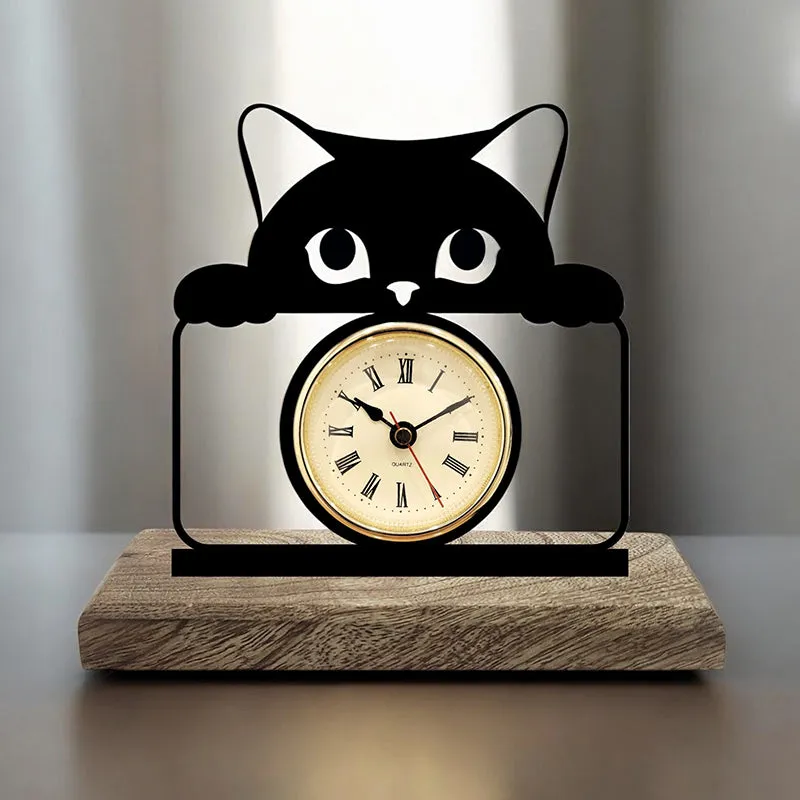 Hide N Kitty Analog Table Clock media 1