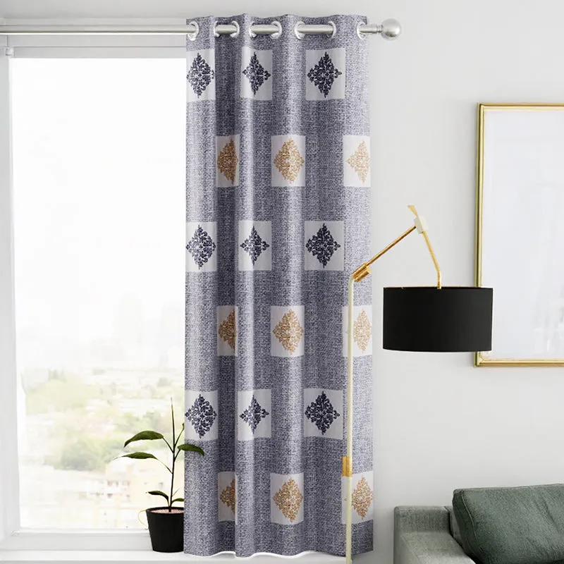 Reynard Geometric Artificial Silk Curtain media 1