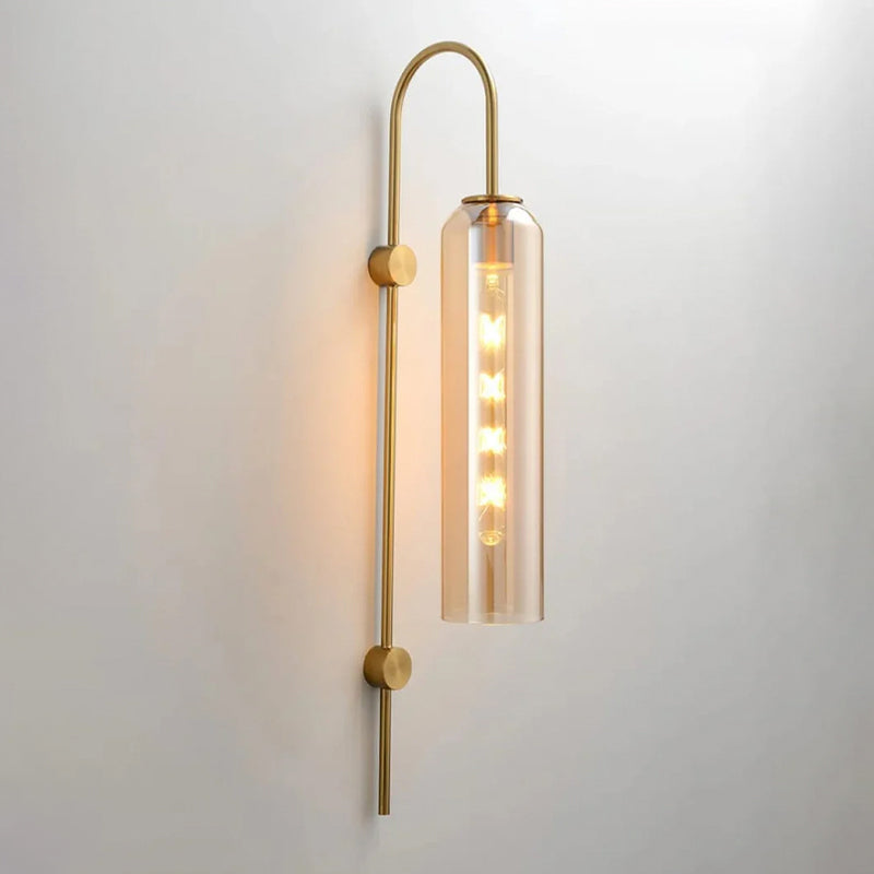 Loft Drop Metal & Glass Wall Lamp - Gold image 4