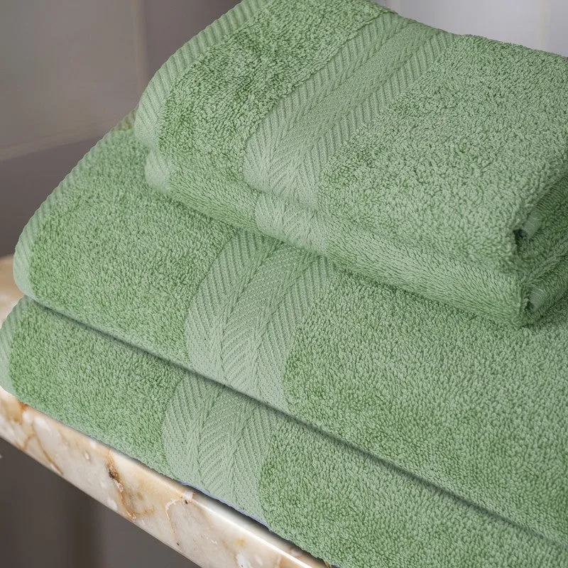 PlushAura Cotton Towel Sets (Olive) - Set of Four media 6