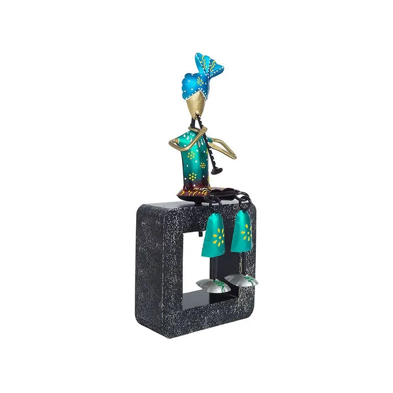 Musician Figurine Decorative Showpiece - Green,Blue media 4