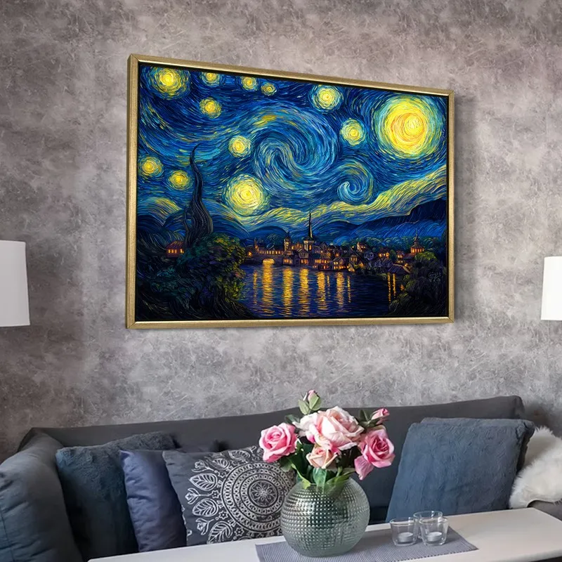 Galactic Whisper Canvas Wall Painting With Frame media 6