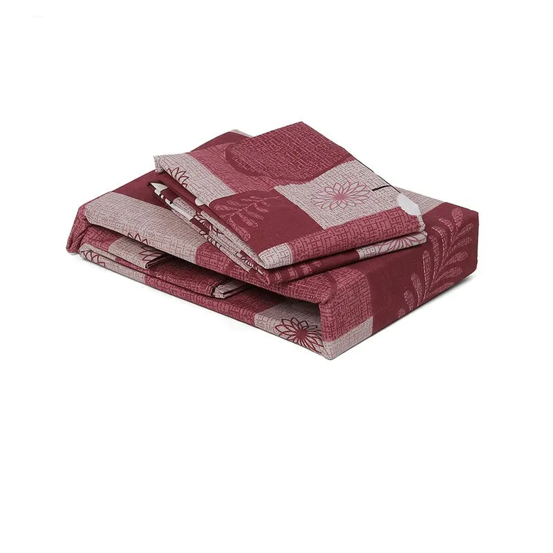 Monte Carlo Garden Grid Bedsheet (Majenta) - 120 GSM media 8