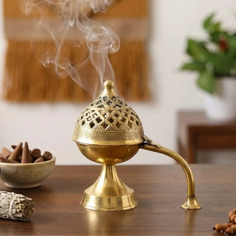 Royal Brass Bakhoor Brass Incense Holder media 1