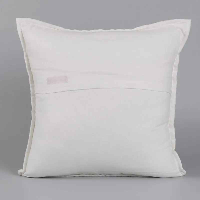 India Circus Shadowstone Tufted Cotton Cushion Cover (Blue & White) - Set Of Two media 5