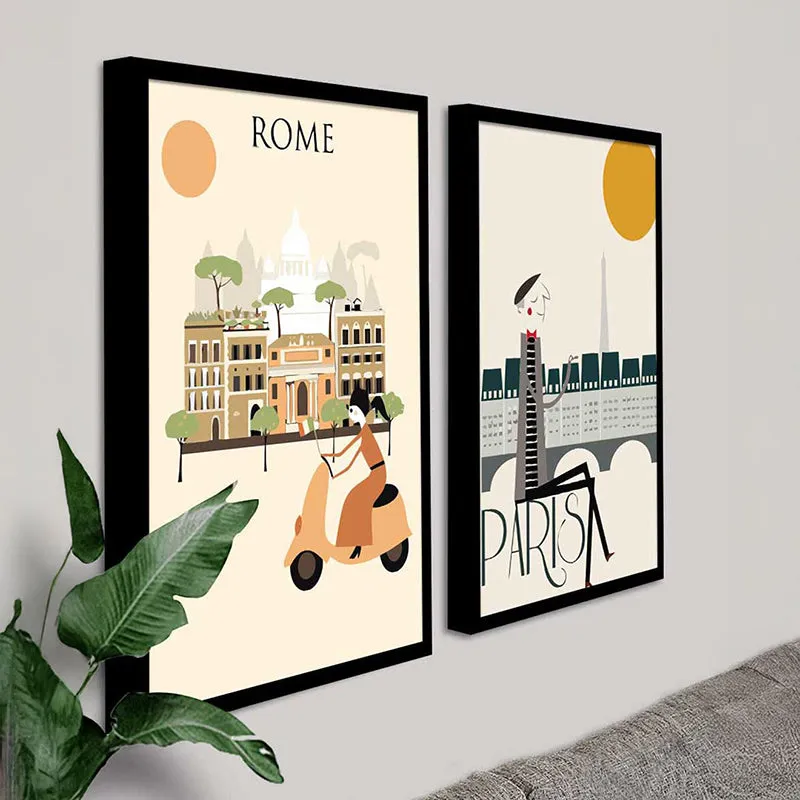 Rome & Paris Wall Art - Set Of Two media 4