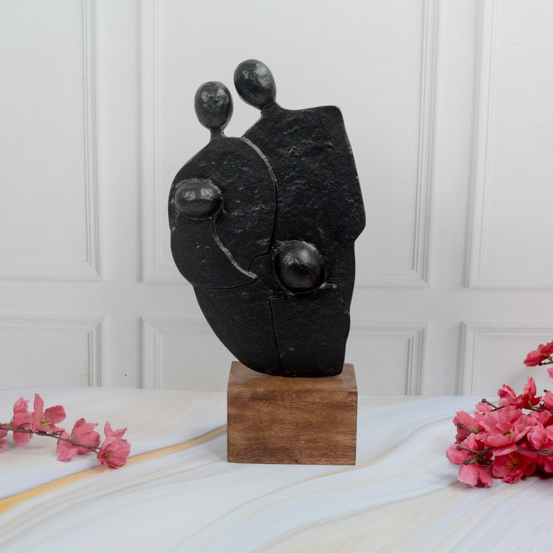 Cherish Family Black Showpiece