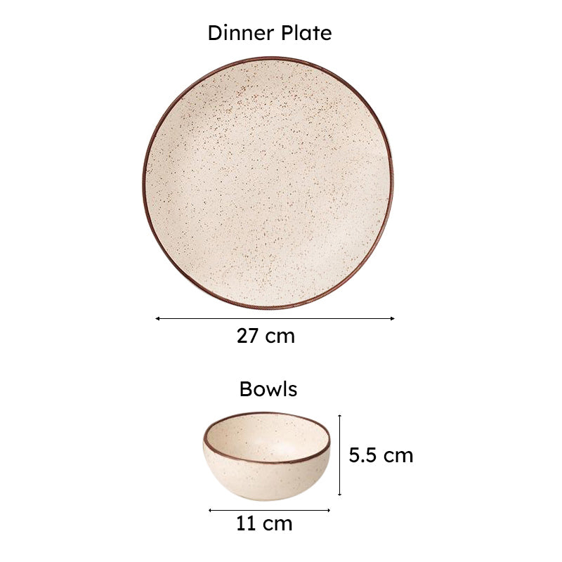 Kestha Elegant Ivory Ceramic Dinner Set - 18 Piece Collection media 6