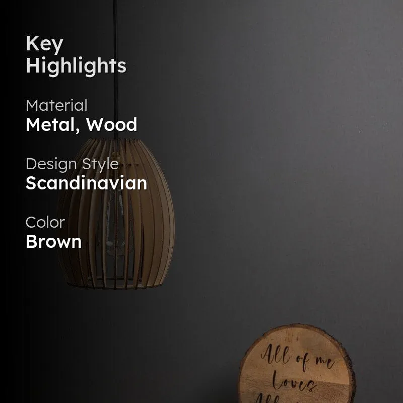 Tyke Wooden Ceiling Lamp media 2