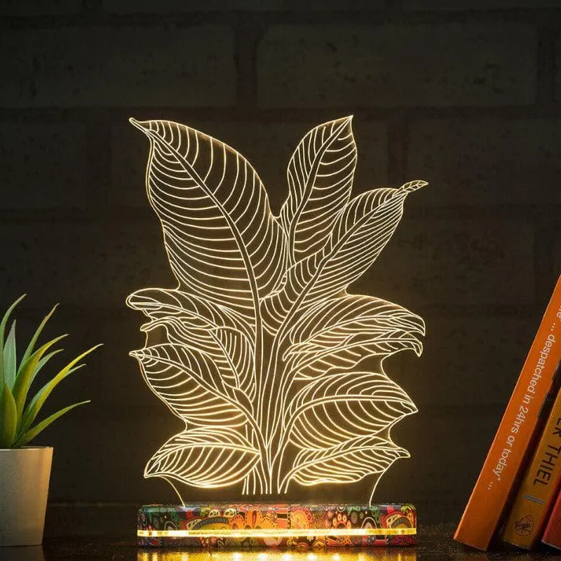 Pristine Plant LED Acrylic Table Lamp - Transparent media 1