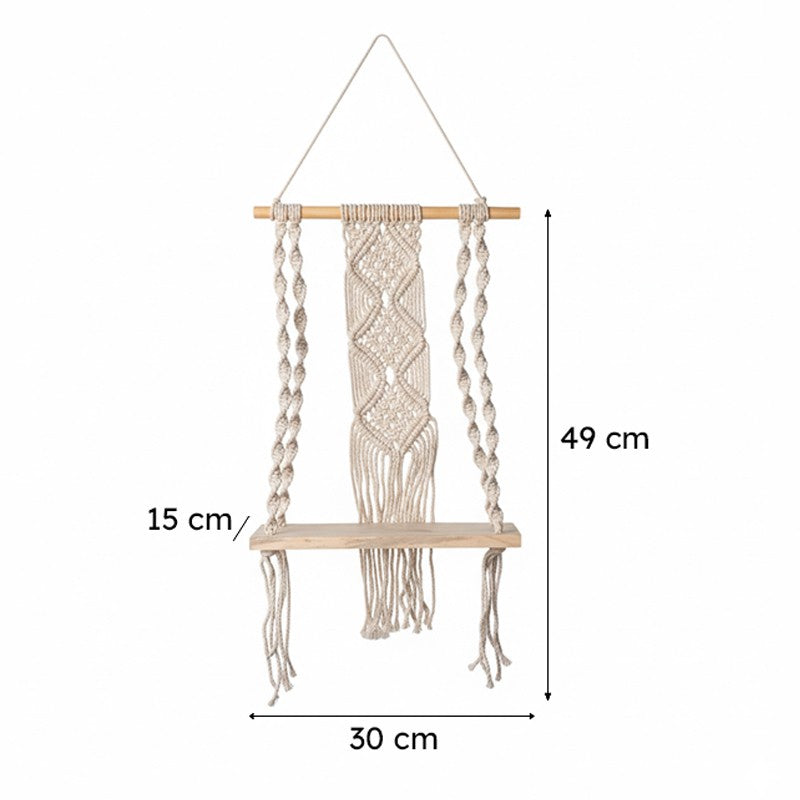 Virdia Macrame Wall Shelf media 5