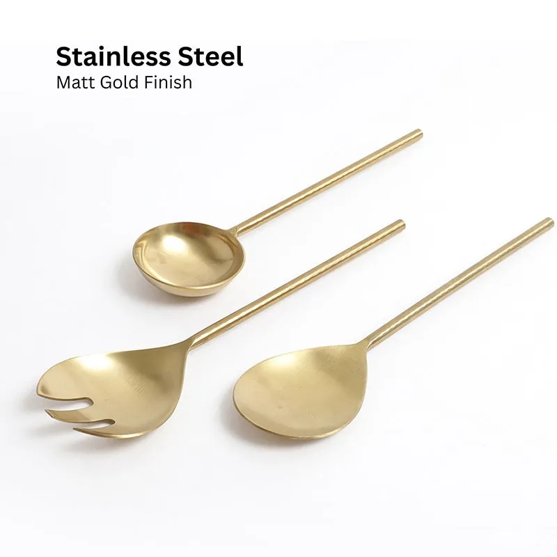 Zarifa Stainless Steel Serving Spoon - Set Of Three media 4