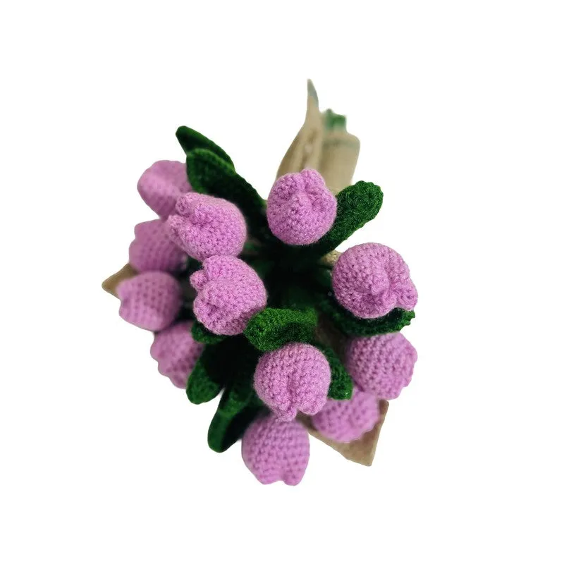 Crochet Handmade Rose Bouquet (Purple) - Set of Twelve media 4