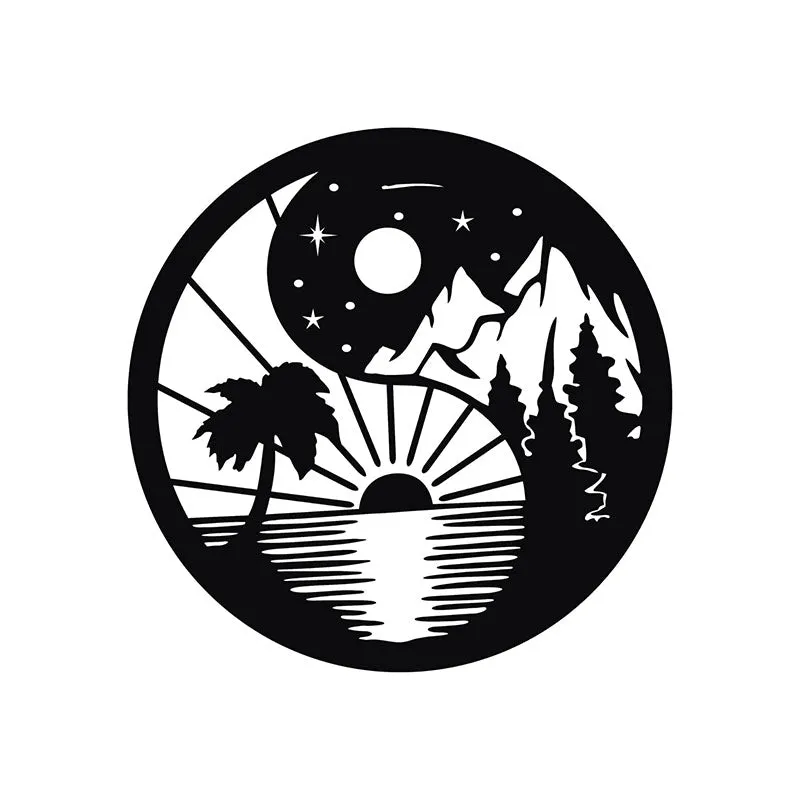 Day And Night Yin Yang Black Iron Wall Accent media 3