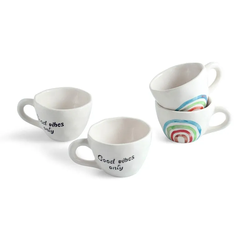 Rainbow Ceramic Tea Cup (220 mL Each) - Set Of Four media 3