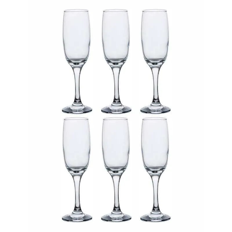 Pasabahce Simera Flute Glasses (210 ML) - Set Of Six media 5
