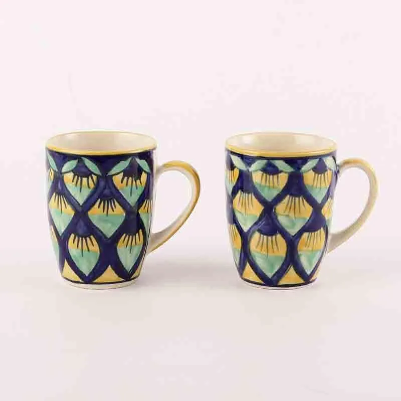 Colorful Ceramic Coffee Mug (270 mL Each) - Set of Two media 7