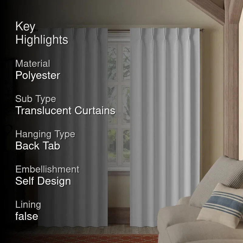 Imora Double Pinch Pleat Medium Width Curtain - White media 2